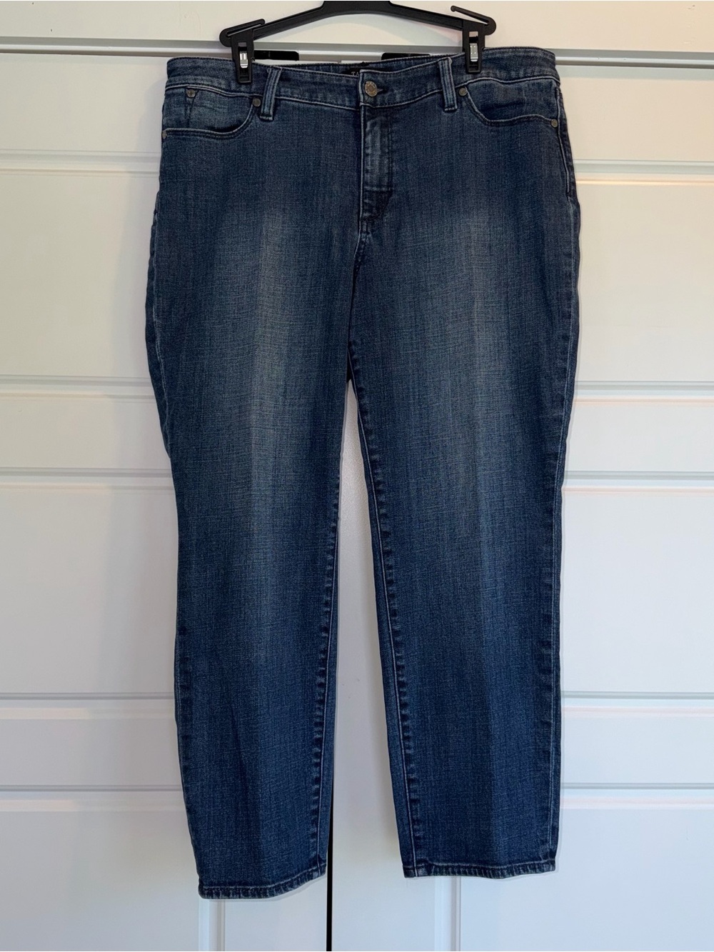 Talbots Flawless Slim Ankle Jeans 14P Dark Wash Stretch Petite Classic Preppy